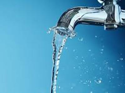 grafika- kran z lecącą wodą