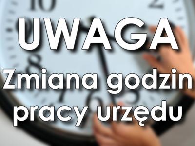 grafika zmiana godzin pracy urzędu