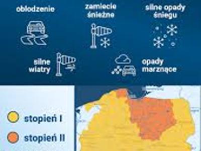 grafika ostrzeżenie pogodowe