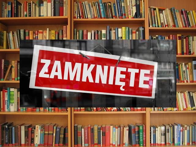 zdjęcie zamkniętej biblioteki