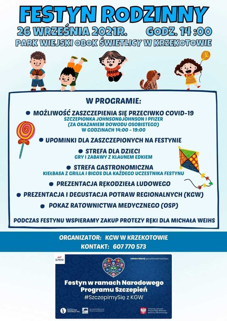 Plakat - festyn w Krzekotowie