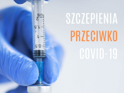 Plakat o szczepieniach  przeciw koronawirusowi