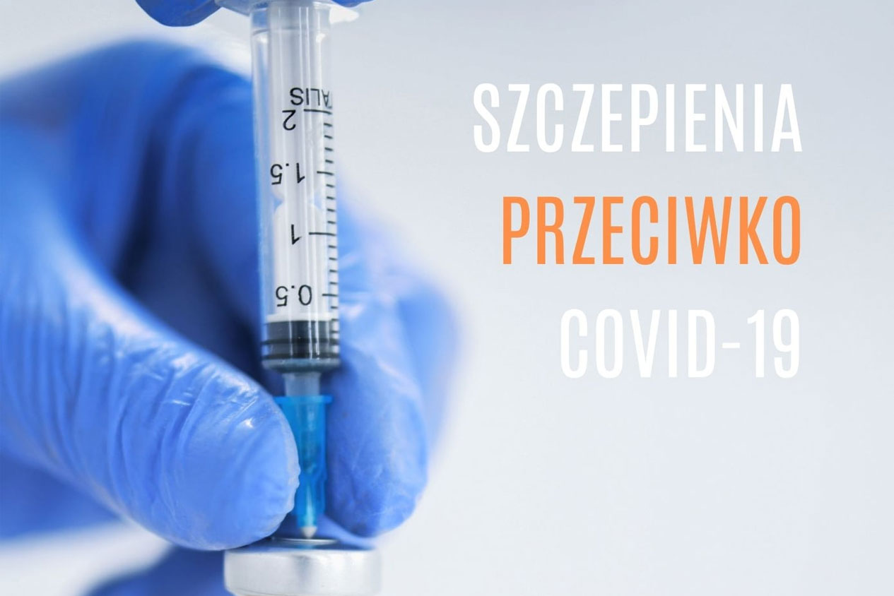 Plakat o szczepieniach  przeciw koronawirusowi