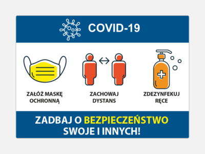 Plakat o środkach profilaktycznych przeciw koronawirusowi