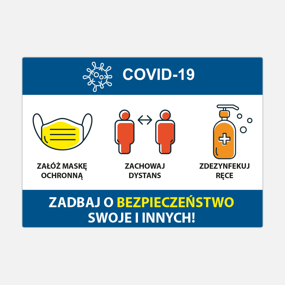 Plakat o środkach profilaktycznych przeciw koronawirusowi