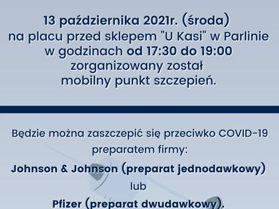 Mobilny punkt szczepień w Parlinie