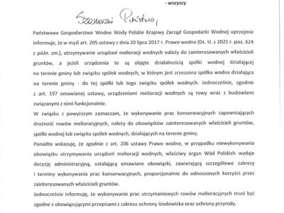 utrzymywanie melioracji wodnych