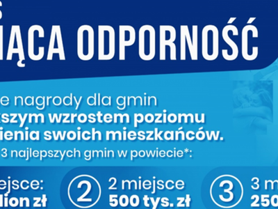 Ulotka konkursu "Rosnąca odporność"