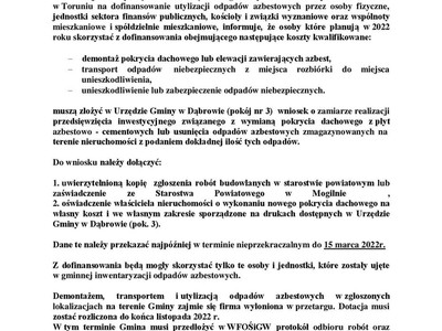 Dofinansowanie usuwania odpadów azbestowych