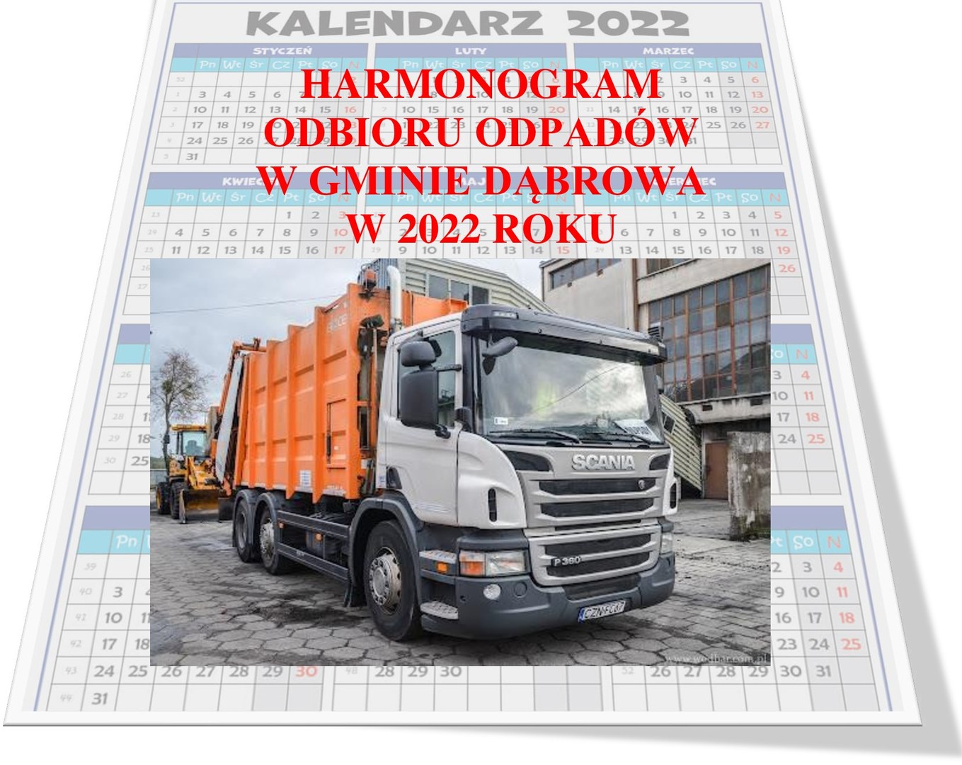 Grafika Harmonogram odbioru odpadów