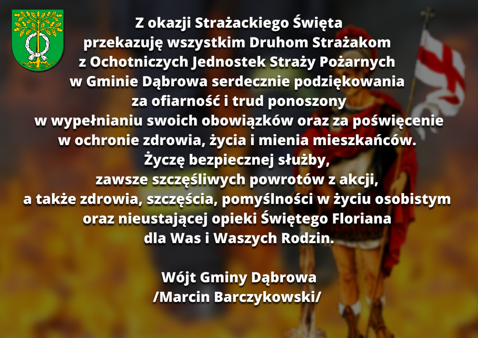 Życzenia dla strażaków