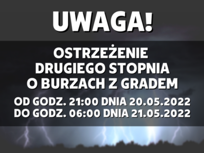 Ostrzeżenie o burzach z gradem