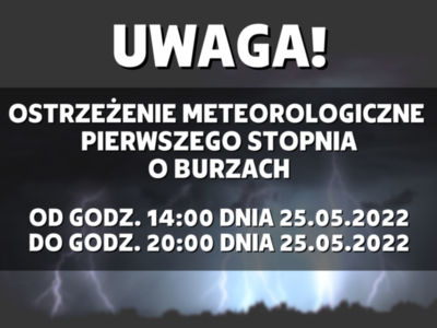 Ostrzeżenie meteorologiczne o burzach