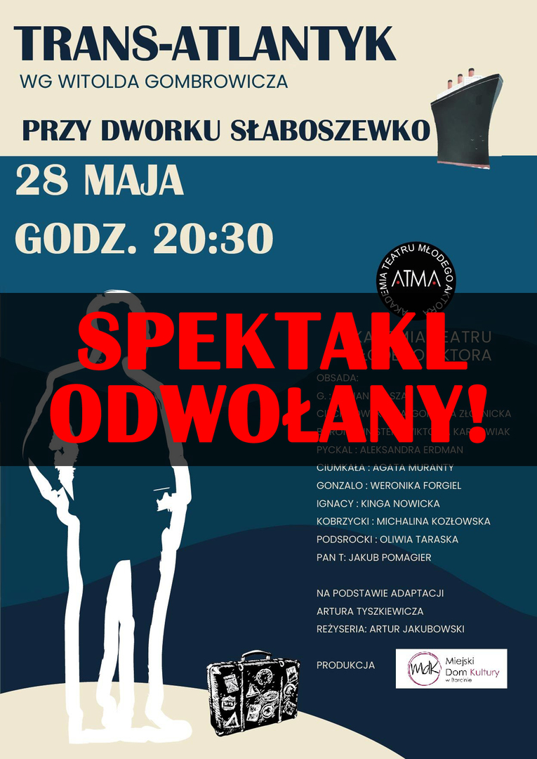 Spektakl w Słaboszewku odwołany!