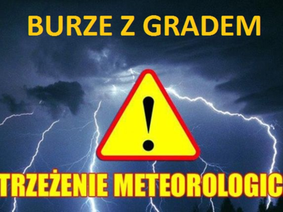 Grafika - ostrzeżenie meteorologiczne.