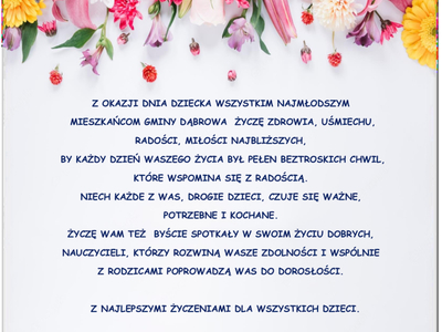 Życzenia z okazji Dnia Dziecka.