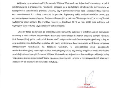 tekst  stanowiska wójtów