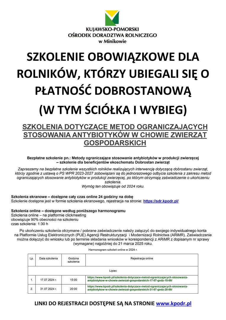 Plakat szkolenie