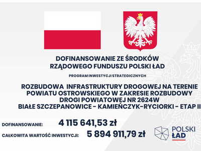 rozbudowa drogi na odcinku Białe-Szczepanowice - Kamieńczyk-Ryciorki