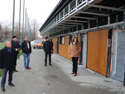 Zakończono kolejny etap prac przy przebudowie boiska i budowie zaplecza sanitarno - szatniowego