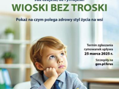 Plakat informujący o konkursie