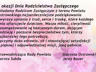 życzenia od władz powiatu