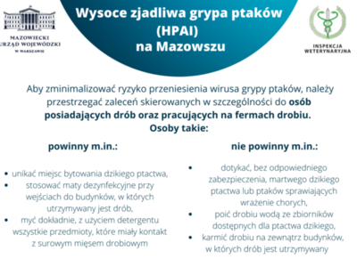 Ulotka informacyjna o wysoce zjadliwej grypie ptaków część III 
