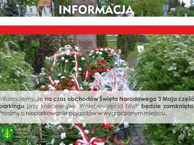 Informacja o zamknięciu parkingu 