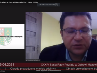 Radni podczas posiedzenia Sesji w formule online
