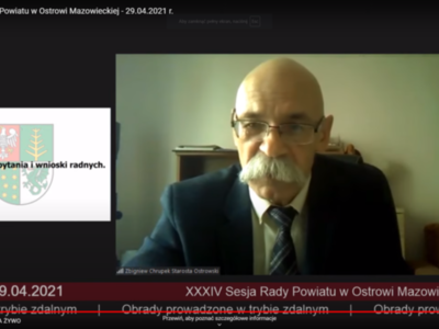 Radni podczas posiedzenia Sesji w formule online