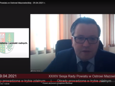 Radni podczas posiedzenia Sesji w formule online