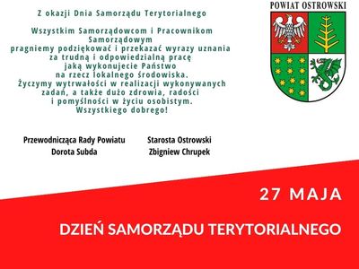 Życzenia od władz powiatu z okazji Dnia Samorządu Terytorialnego