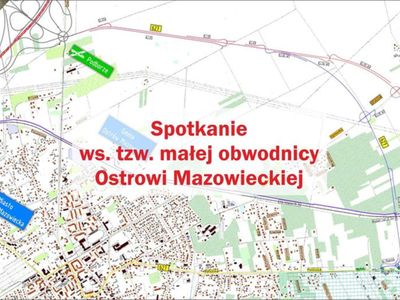 grafika dot. spotkania w sprawie budowy małej obwodnicy Ostrowi Mazowieckiej