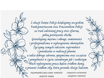 Życzenia z okazji Święta Policji
