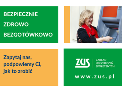 Ulotka kampanii "Bezpiecznie, zdrowo, bezgotówkowo"