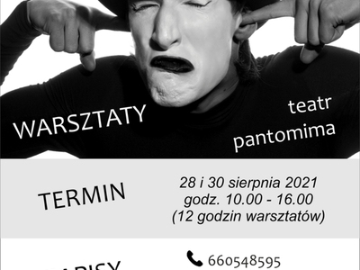 Plakat informujący o bezpłatnych warsztatach