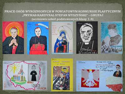 Prace plastyczne wyróżnionych w konkursie grupa I