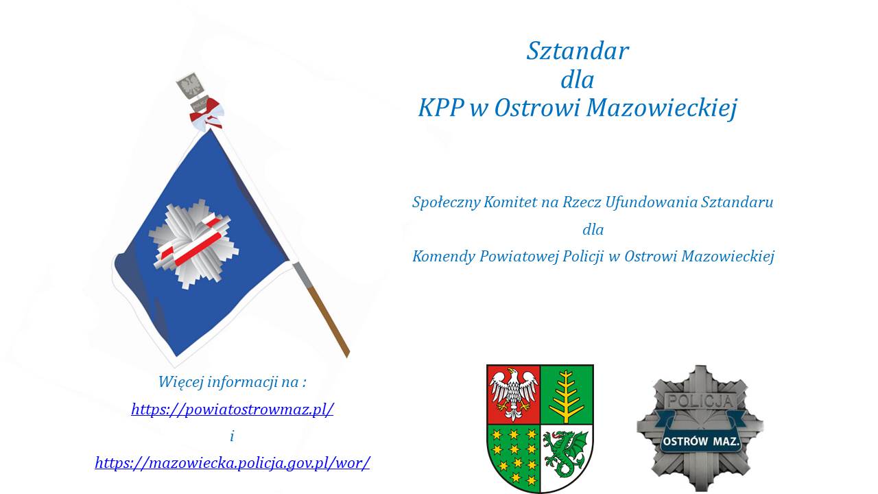 Plakat , sztandar dla KPP w Ostrowi Mazowieckiej