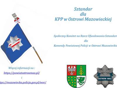 Plakat , sztandar dla KPP w Ostrowi Mazowieckiej