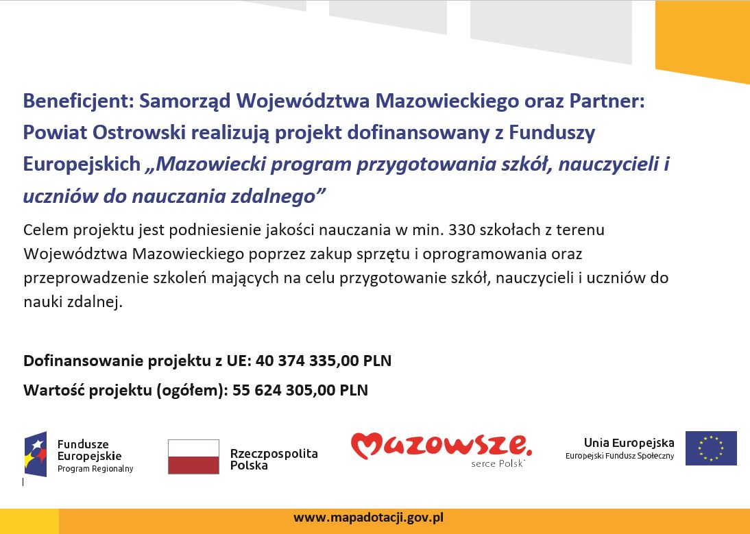 Informacja o realizowanym Projekcie i jego wartości (tekst pisany)