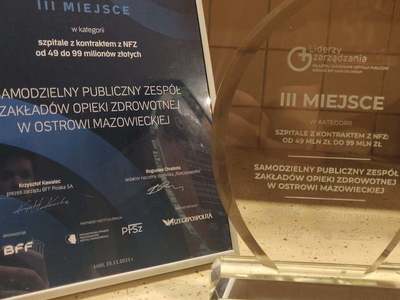 statuetka za zajęcie III miejsca w rankingu