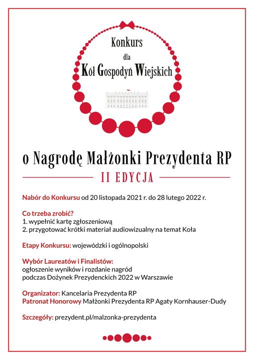 plakat informujący o konkursie