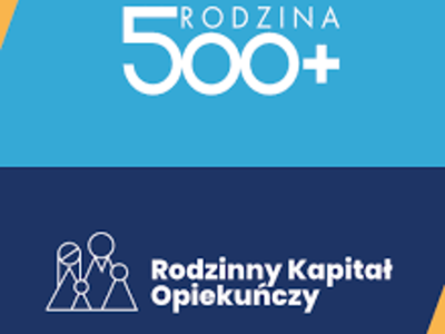 grafika informująca o programach 500+ i RKO