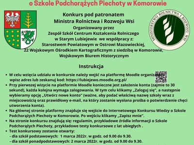 plakat informujący o konkursie