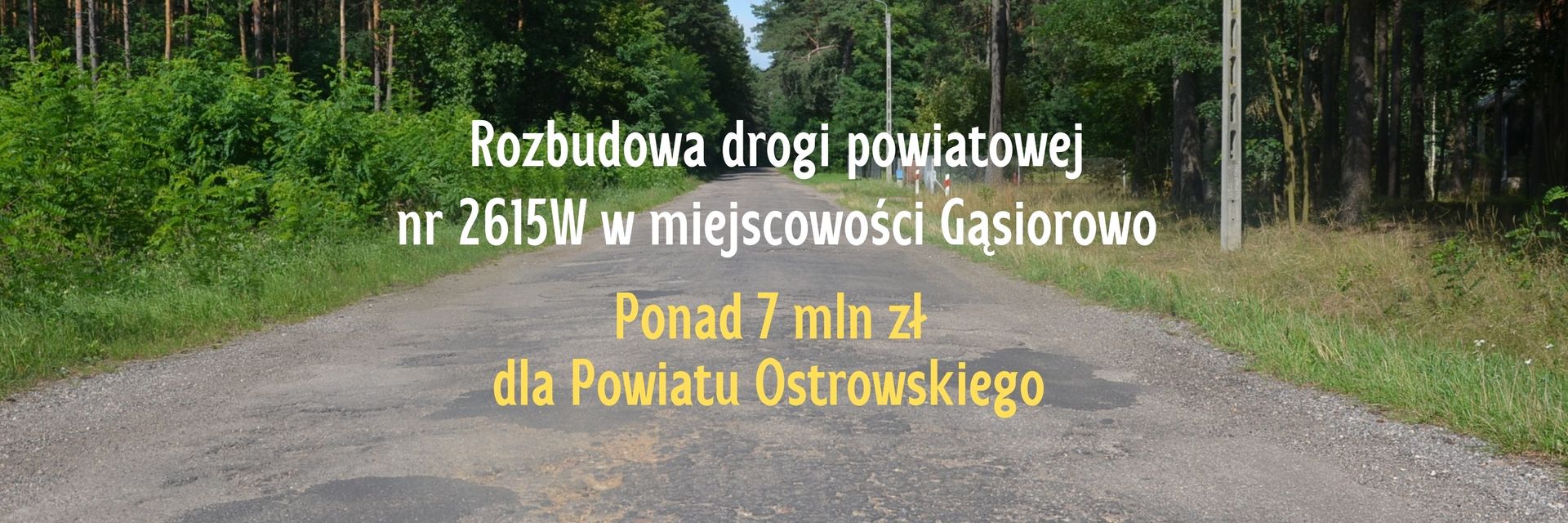 Droga powiatowa w miejscowości Gąsiorowo 