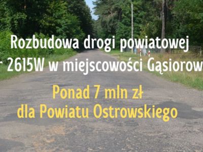 Droga powiatowa w miejscowości Gąsiorowo