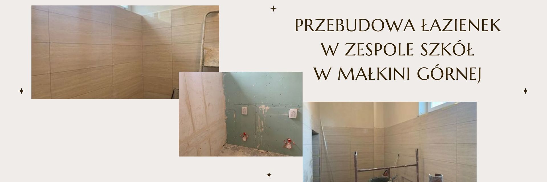 Remont łazienek w ZS w Małkini Górnej 