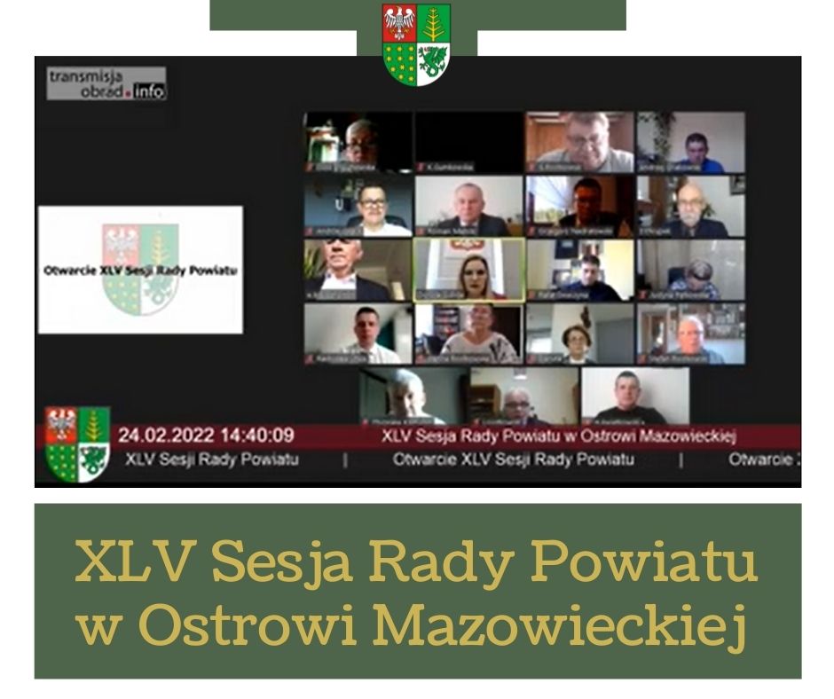 XLV sesja Rady Powiatu w Ostrowi Mazowieckiej 