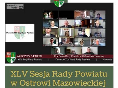 XLV sesja Rady Powiatu w Ostrowi Mazowieckiej