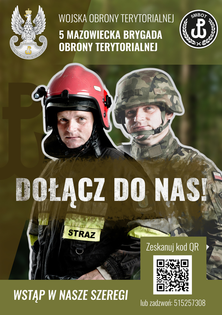 Plakat informujący o naborze do 5 MBOT